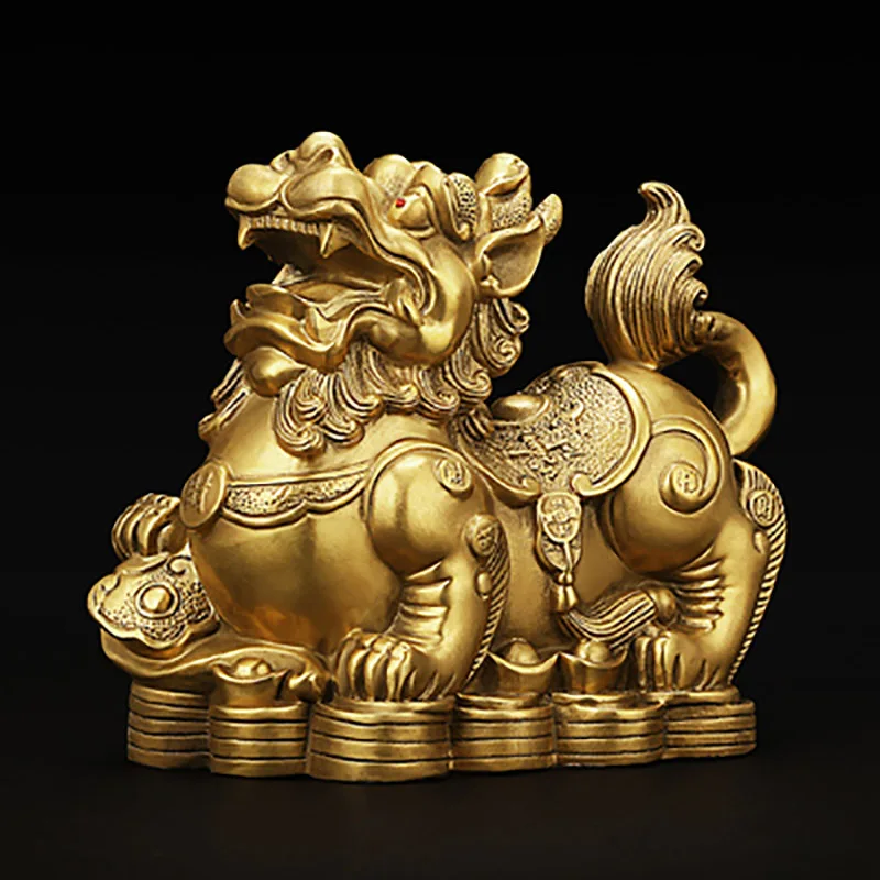 Pixiu Figurines for Home and Office Decoration, Copper Ornaments, Household Crafts, Housewarming Gift, Housewarming