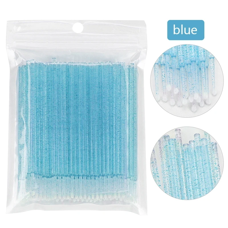 100Pcs Eyelash Cleaning Brush Lash Extension Micro Cotton Swab Individual thumbnail 4