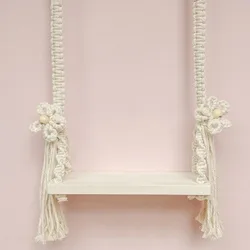 Charming Wooden Swing Chair: Baby Photography Prop & Infant Photo Accessory (Style C)