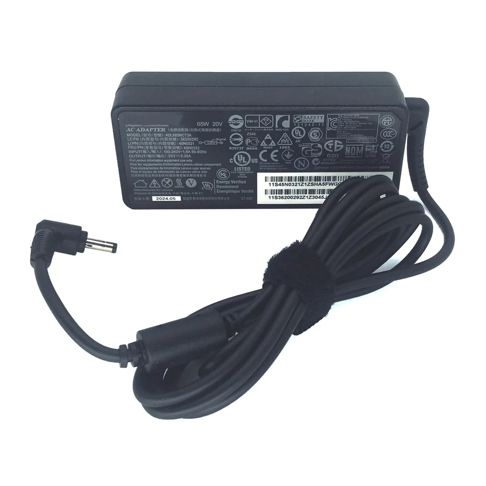 레노버 아이디어패드 3/1/5,슬림 3/5/7,플렉스/프로 시리즈,S340 S145 V15 V14 V17 노트북 AC 어댑터용  65W 충전기
