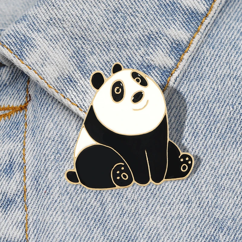 

Cute Smile Panda Enamel Pin Cartoon Funny Animals Brooches Custom Badge Women Men Backpack Clothes Lapel Pins Jewelry For Kids