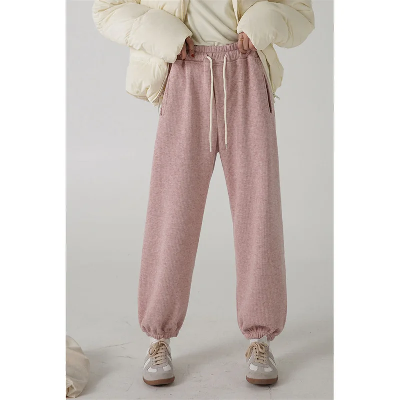 

Sandro Rivers 2022 New Plush Sanitary Pants For Women In Winter Thickened High-waisted Loose Slim Draped Leggings