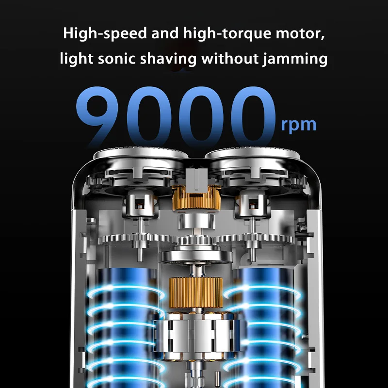 Electric Shaver Men Waterproof Type-C Rechargeable Mini Travel Rotary