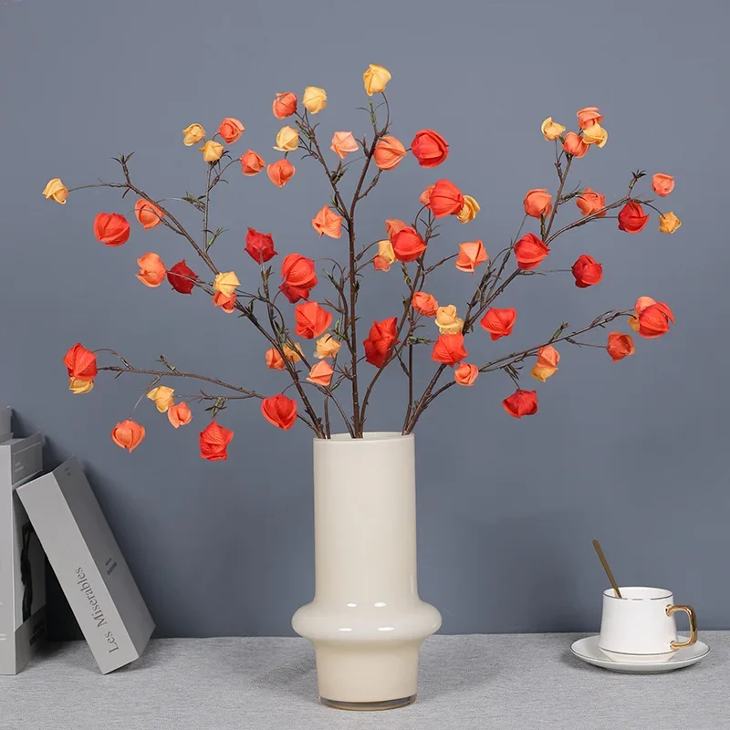 Artificial Lanterns, Red Berries, Holiday Decorations, Artificial Flowers, Indoor Dry Flower Ornaments