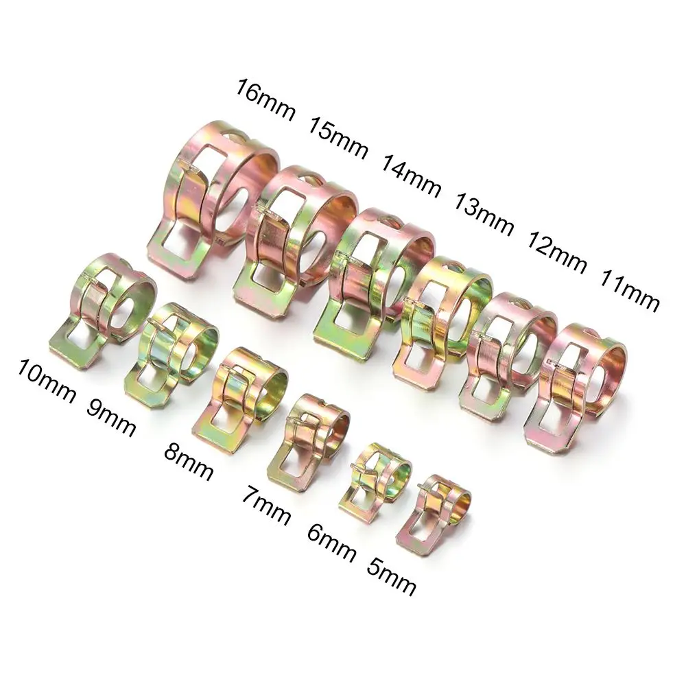 Stainless Steel Spring Clips Fastener Tube Clamp Fuel Oil Line Water Hose Pipe 10Pcs hose clamps spring clip clamps spring clamps