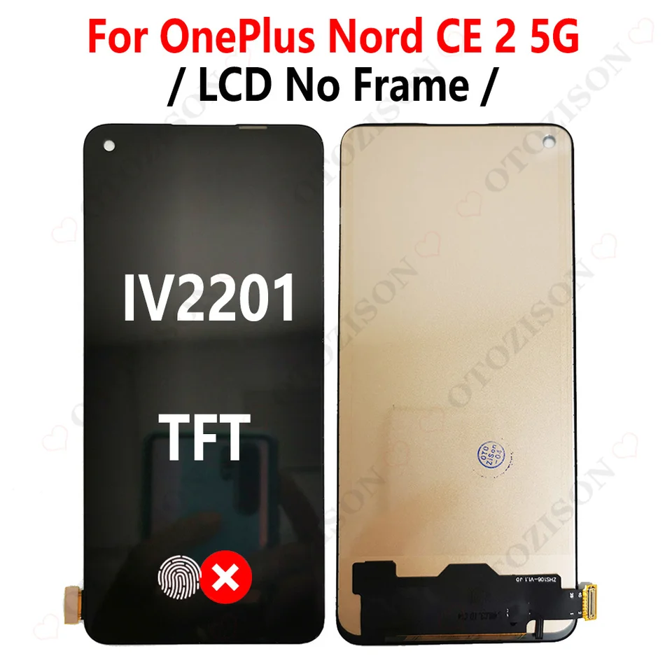 LCD Screen For OnePlus Nord CE 2 5G IV2201 Digitizer Full Assembly With Frame Blackzshs I4200385758