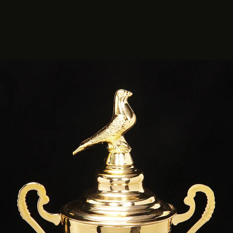 Electroplated Metal Pigeon Trophy Custom-Made Gold Competition Excellent Reward Souvenirs Home Decor Universal Trophy, 1Pc, 40cm