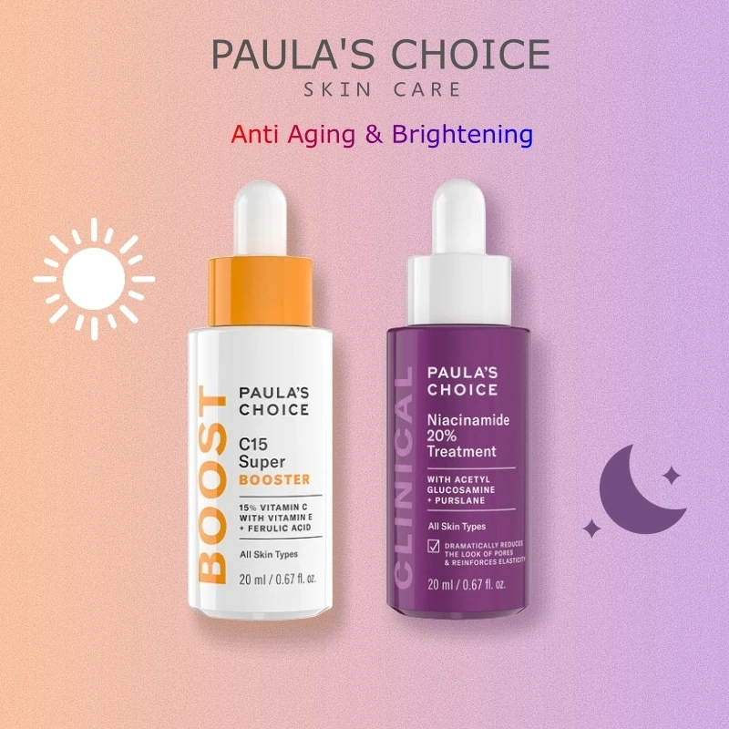 

Paula's Choice C15/Niacinamide 20% Whitening Serum Set Brightening Anti-Aging Even Skin Tone Anti-Pigment Antioxidant Essence