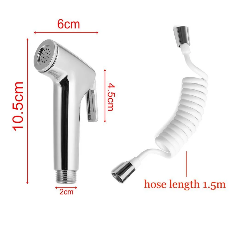 Handheld Bidet Sprayer Portable Diaper Toilet Shattaf Bathroom Toilet Bidet Shower Head Nozzle with 1.5m Telephone Shower Hose handheld bidet sprayer