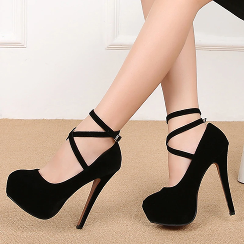 Black Heels | Black Strappy Heels | Black High Heels | EGO