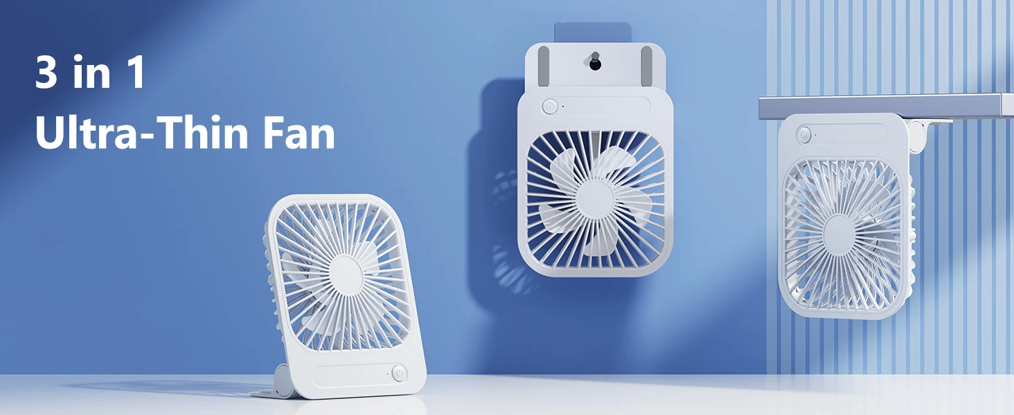 USB Rechargeable Indoor Toilet Wall Fan Lifestyle Usage View