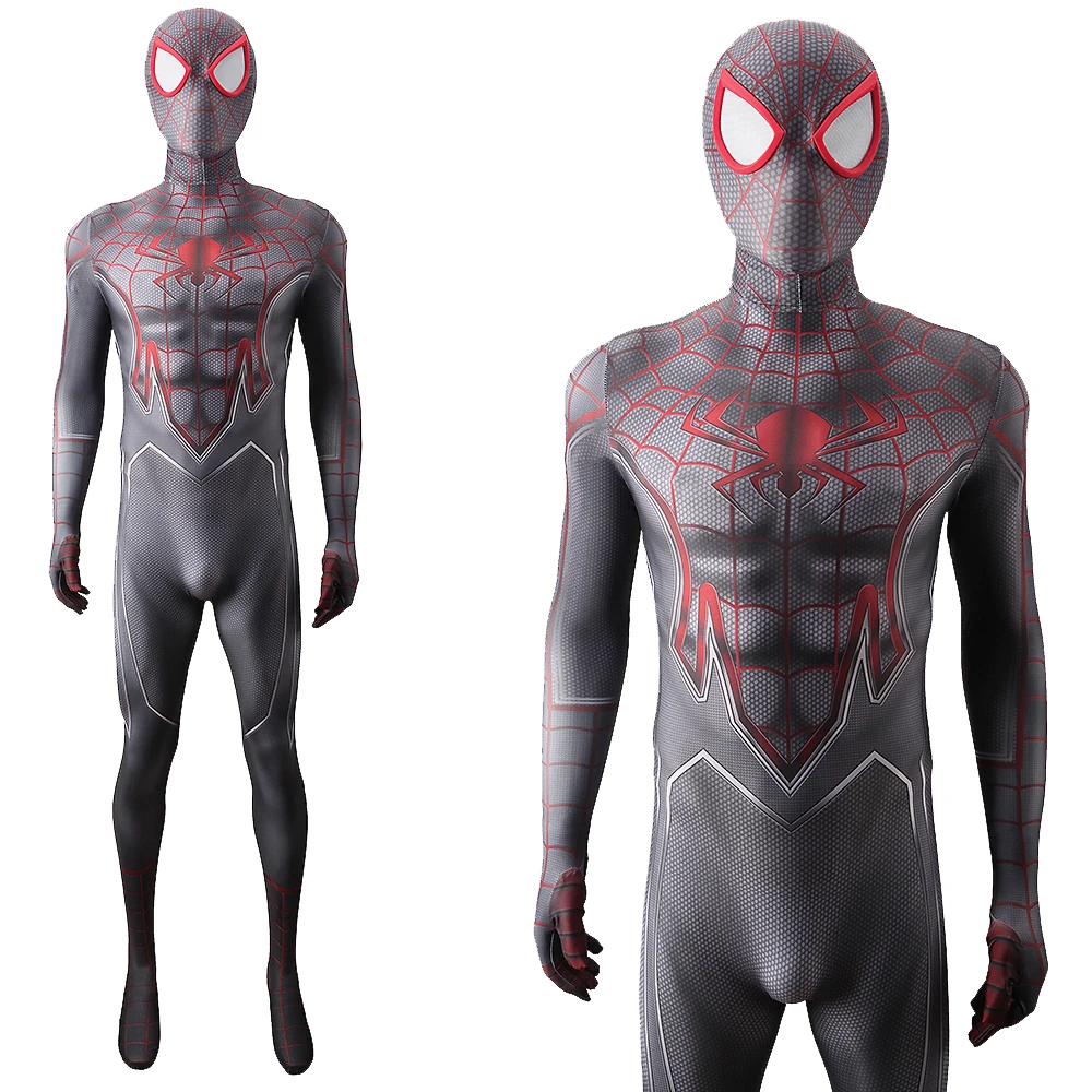 Marvel-Inspired Miles Morales Spider-Man: Into the Spider-Verse Spandex Bodysuit for Adults