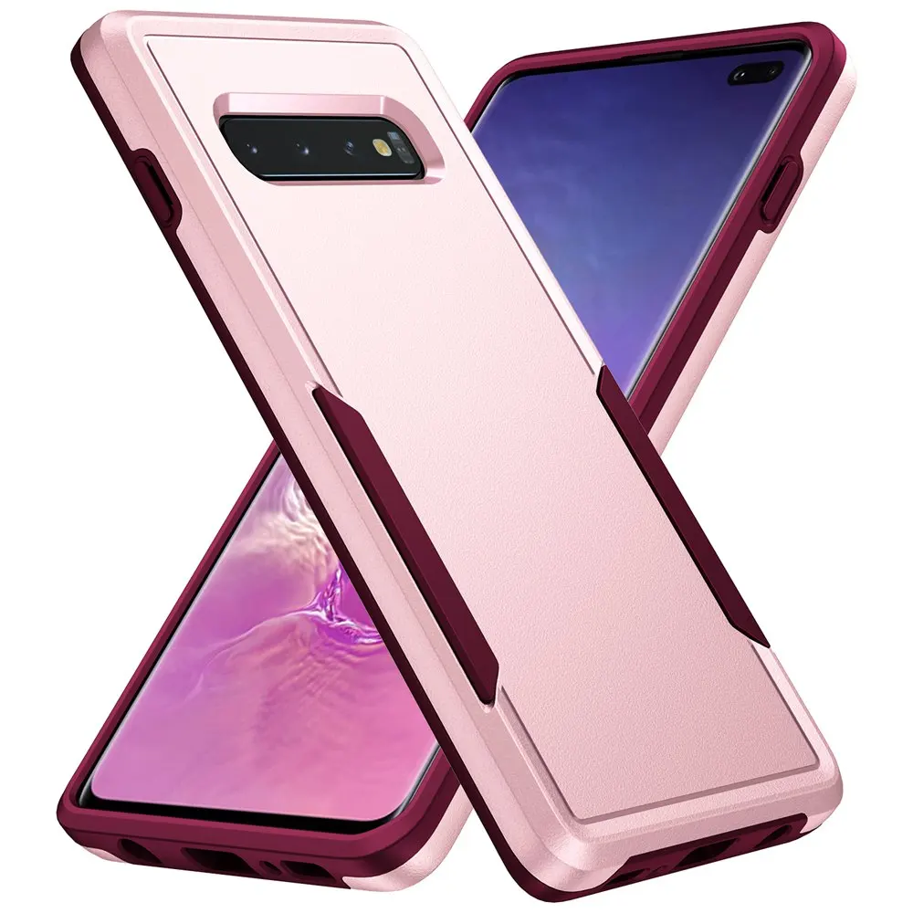 Shockproof Dual Layer Hybrid Case - Rugged Hard Cover for Samsung Galaxy S10 Plus