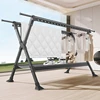 Floor-to-ceiling drying rack Aluminum alloy outdoor foldable free installation drying rack Children's clothing drying rack 1