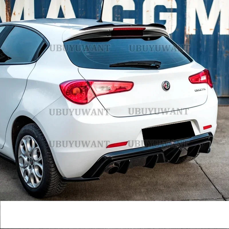 Per Alfa Romeo Giulietta 2016 - 2020 Hatchback Lip Spoiler Plastica Abs Nero Lucido Auto Coda Ala Decorazione Spoiler Sul Tetto Posteriore