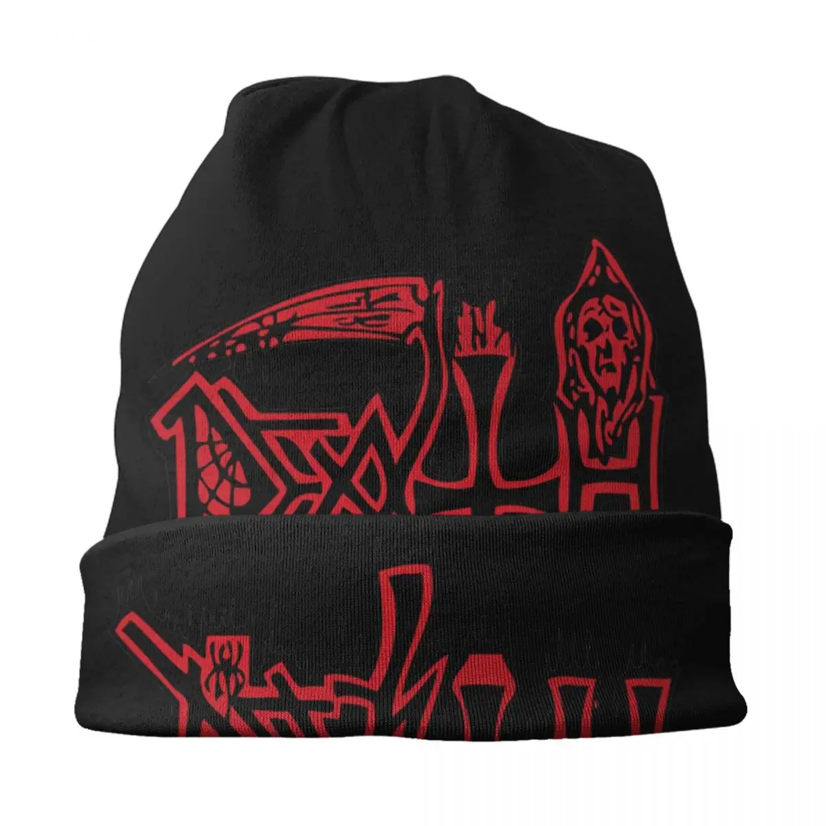 Death Rock Skullies Beanies Caps Cool Winter Warm Women Men Knitting Hats Unisex Adult Heavy Metal Music Bonnet Hats