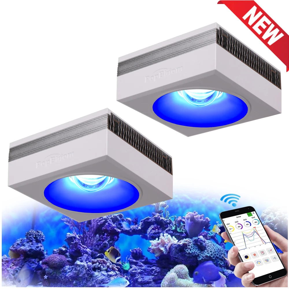 NEW PopBloom RL90 WiFi Led Aquarium Light Full Spectrum, Reef