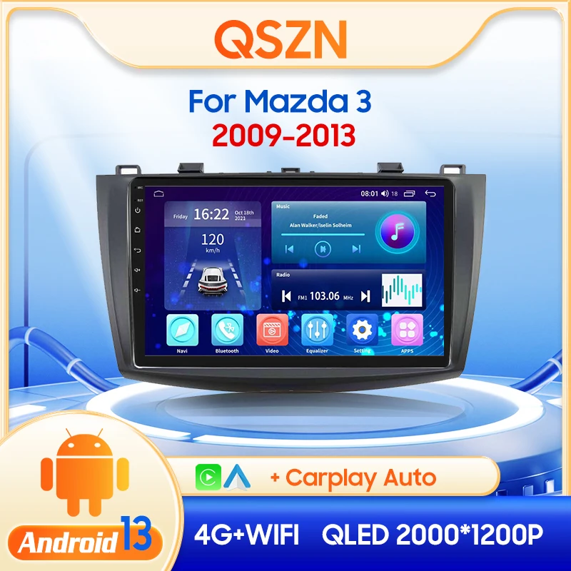 

QSZN For Mazda 3 II Mazda3 BL 2009-2013 Multimedia Video Player 2 din Android 13.0 Car Radio GPS Navigation 4G Carplay Head unit