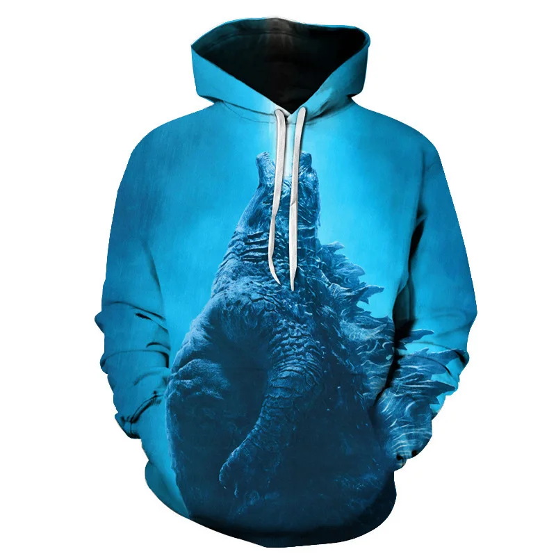 Godzilla Anime 3D Print Hoodies King of The Monsters Atomic Breath