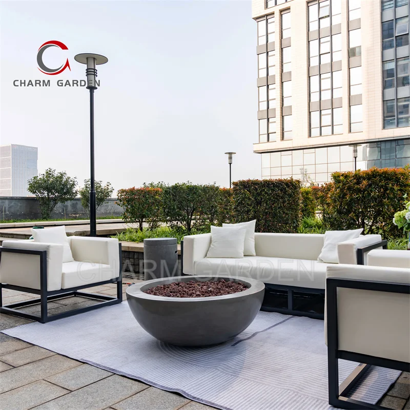 Garden Fireplace Outdoor GFC/GFRC Smokeless Round Gas Fire Pit Table and Firepit