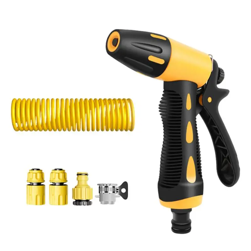 

High Pressure Washer Sprayer Sturdy Spring Water Pipe With High Pressure Nozzle Flexible Washer Sprayer Car Wash Accessories