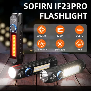 SOFIRN IF23 PRO 5000lm Flashlight XHP70B Led Rechargeable USB C Super Bright EDC Torch with RGB Magnet for Outdoor Emergency 1