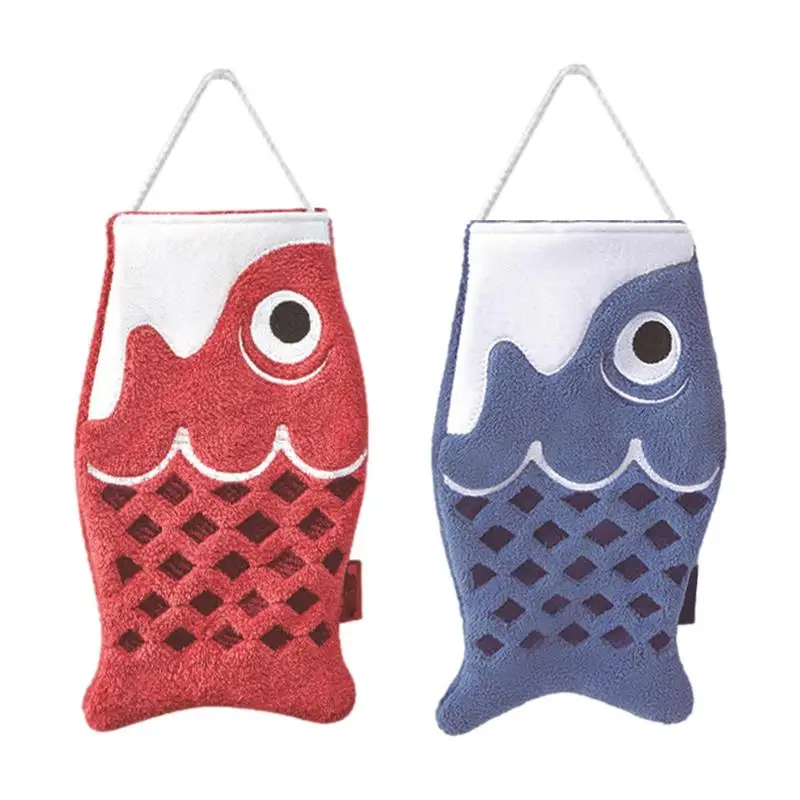 

Fish Funny Kids Hand Towels Soft Cute With Lanyard Fade-Resistant Comfortable Bathroom Accessories For Bathroom Home And Kitche