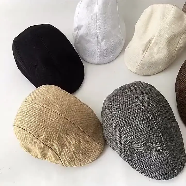 Casquette Octogonale Cuir Véritable Homme – Béret Gavroche Chaud Et Réglable Pour Automne/Hiver