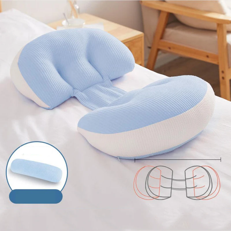 

Adjustable Pregnant Woman Waist Side Sleeping Pillow Abdomen Supporting U-shaped Pillow During Pregnancy Side Sleeping Pillow