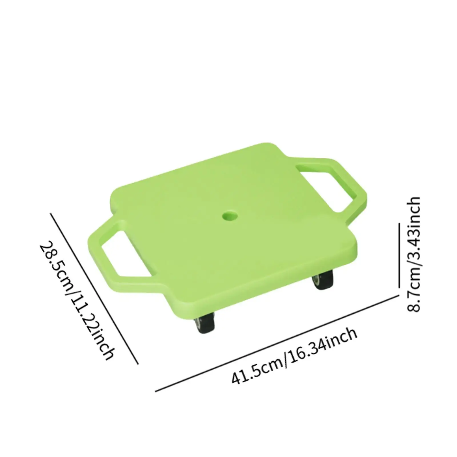 Floor Scooter Board with Handles 11.2 Inches Physical Education with Rollers