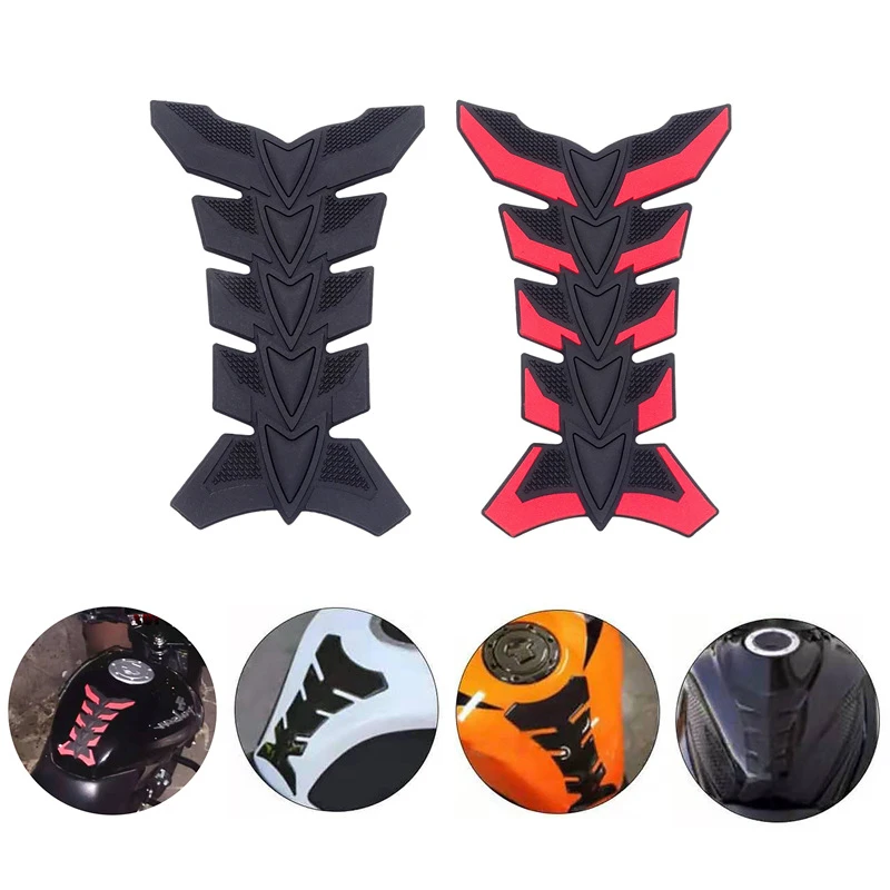 Motorcycle Fuel Tank Fishbone Sticker Modification Accessorie Body Decal 3D Three-dimensional Rubber Automotive Products Sticker