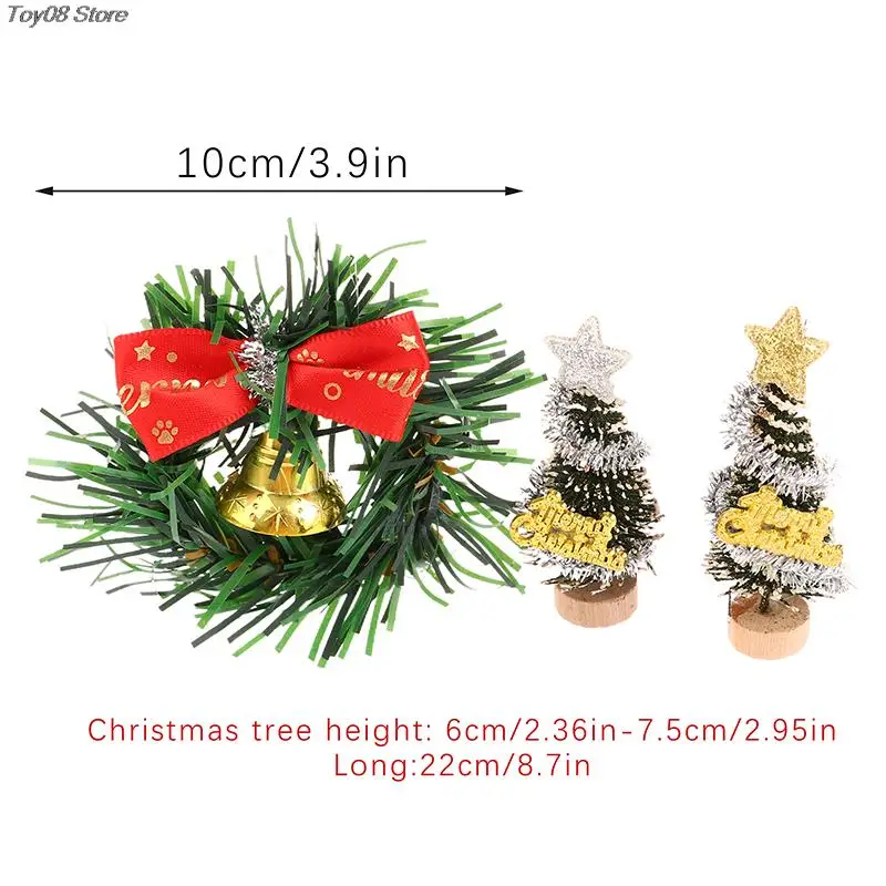 

1PC 1:12 Dollhouse Miniature Christmas Decor Garland Christmas Tree Ornament Home Model Decor Toy Doll House Accessories