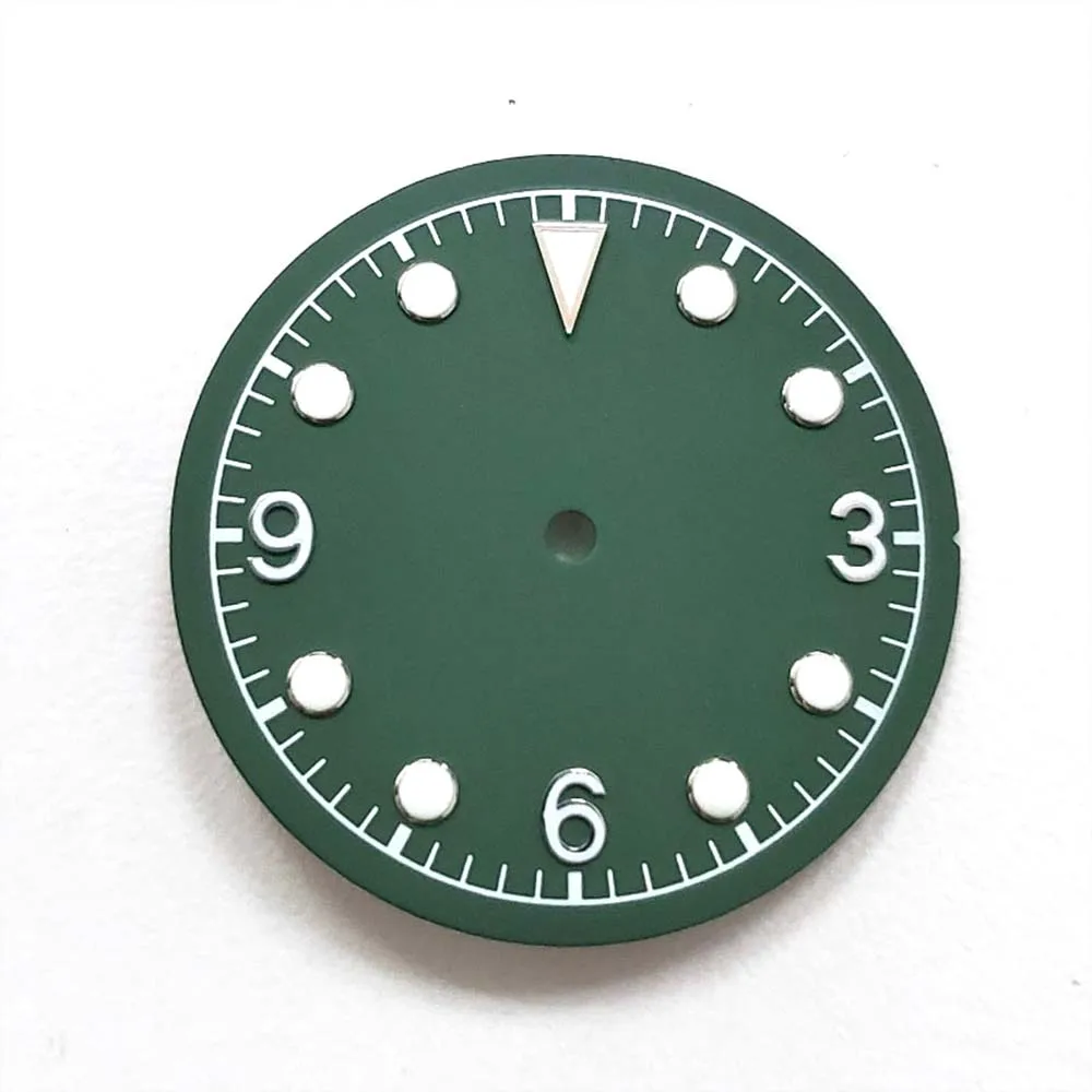 

New 31mm Green White Watch Dial Green Luminous Dials Fits for 8215 8200 821A Movement for Mingzhu 2813 3804 Movement Watch Faces