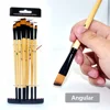 24pcs Professional Artist Paint Brush Set Include Round Filbert Flat Angle Fine Detail Brushes Premium Nylon Brush for Painting 5