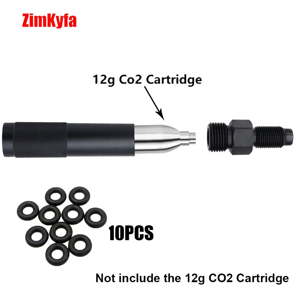 12g Disposable 12g CO2 Cylinder Quick Change Cartridge Adaptor Adapter W/ 88g 90g Cylinder Bottle M16x1.5 Threads Output