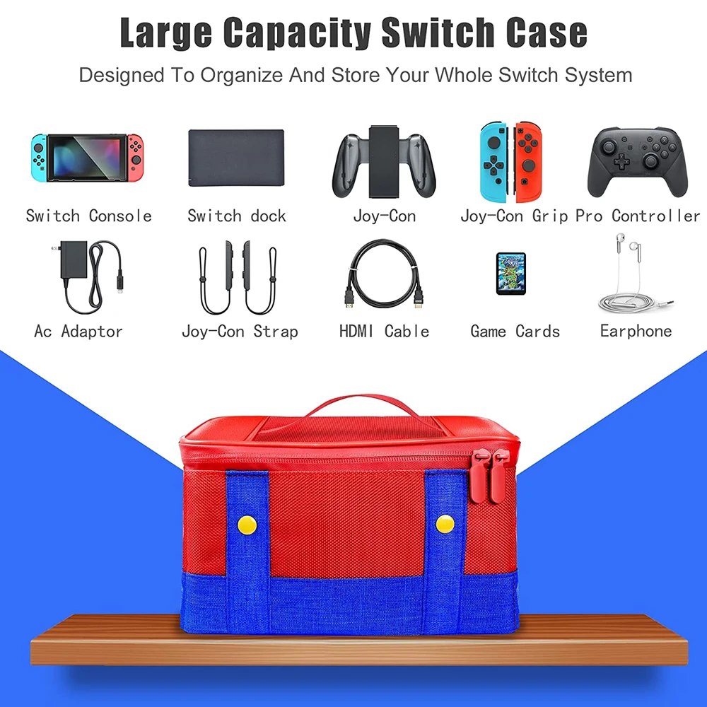 Grande Estojo de Proteção para Nintendo Switch Oled Console Pro Controller Travel Storage Bolsa Acessórios - Image 5