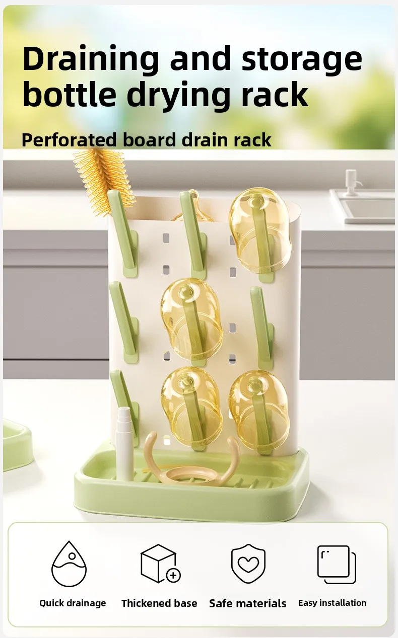 Baby Bottle Drying Rack Multi-layer Large Capacity Drying Stand for Cups Bowls and Accessories Space Saving Countertop Storage