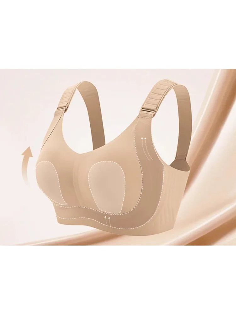 YUQI's Seamless Minimizer Bra for Women, Full Cup Lift & Side Support, Anti-Sagging Wireless Comfort, Adjustable Plus Size Bras 6