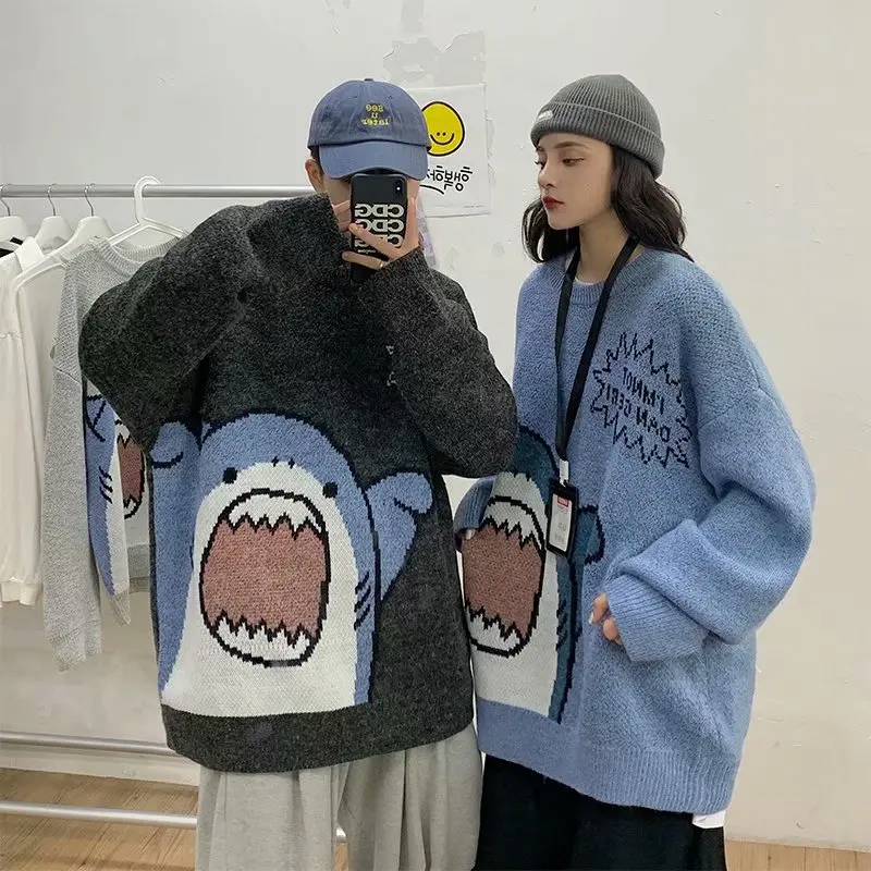 Tanio Jesień zima mężczyźni sweter Streetwear japonia styl