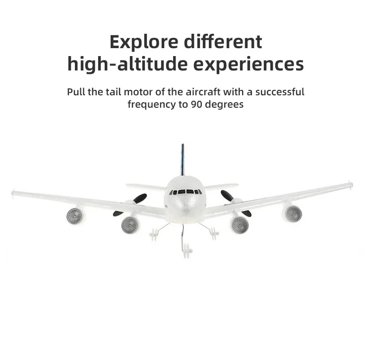 A380 RC 비행기 글라이더 원격 조종 폼 항공기 고정익 항공기 모델 비행기 장난감 취미 어린이 크리스마스 선물