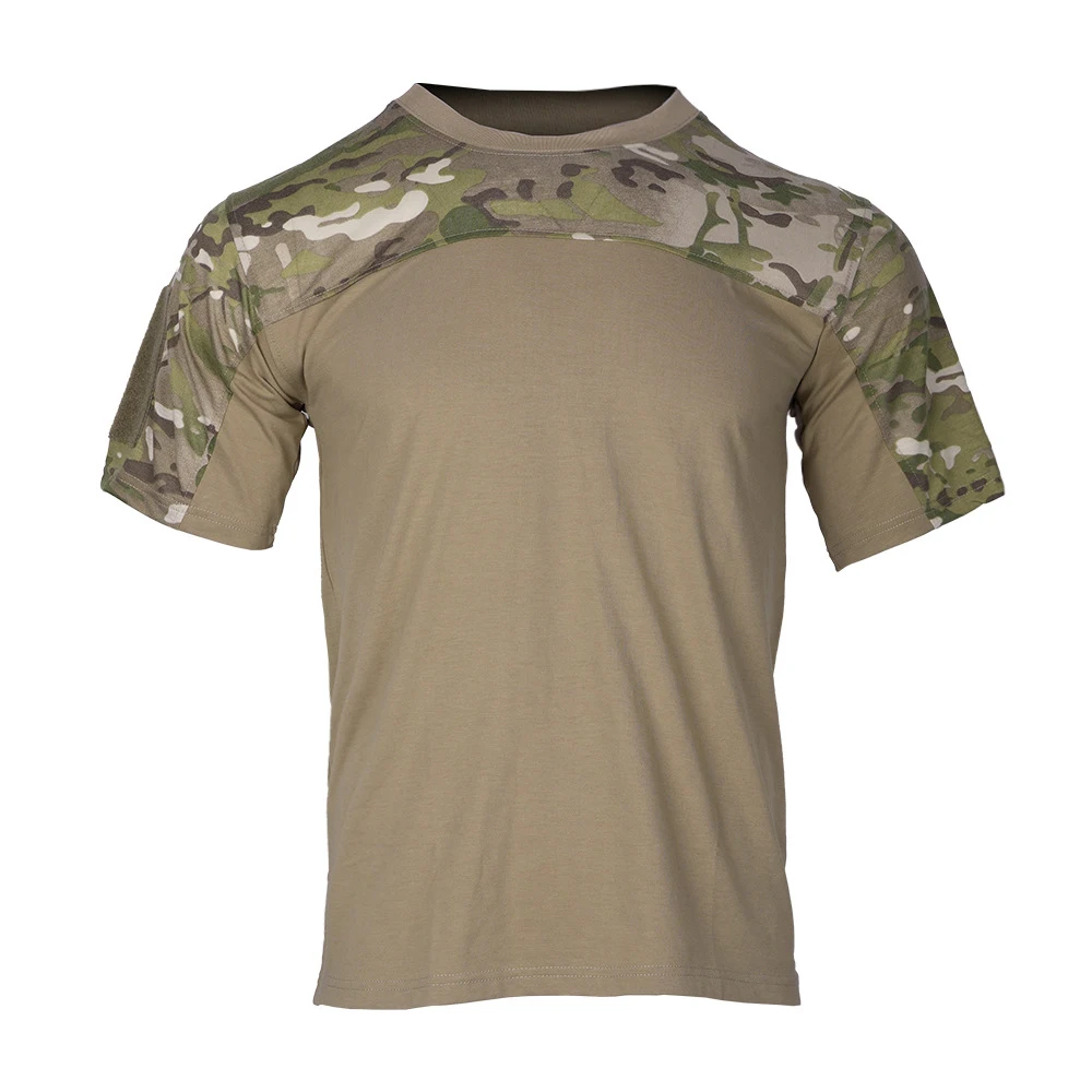 Mens Camouflage Shirts Tees Tactical Combat Shirt Hunting Clothes Tops Workout Clothing Outdoor Breathable Camo T Shirt