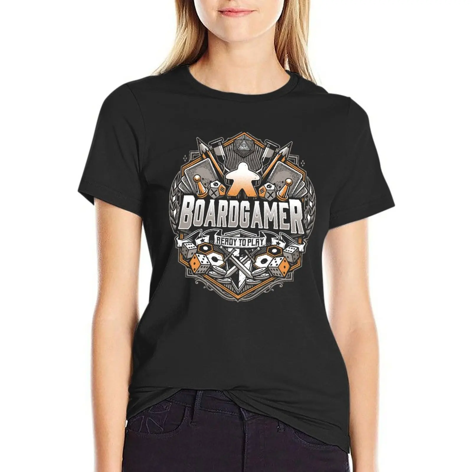 

Boardgamer - Board Games Lover Gamer T-Shirt Woman clothes t shirt for Women woman t shirt Women's tops
