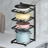 Kitchen Organizer Rack Adjustable Pot Cabinet Rack Holder Multi-layer Home Frying Pan Holder Pot Bowl Storage Racks Dropshipping 5