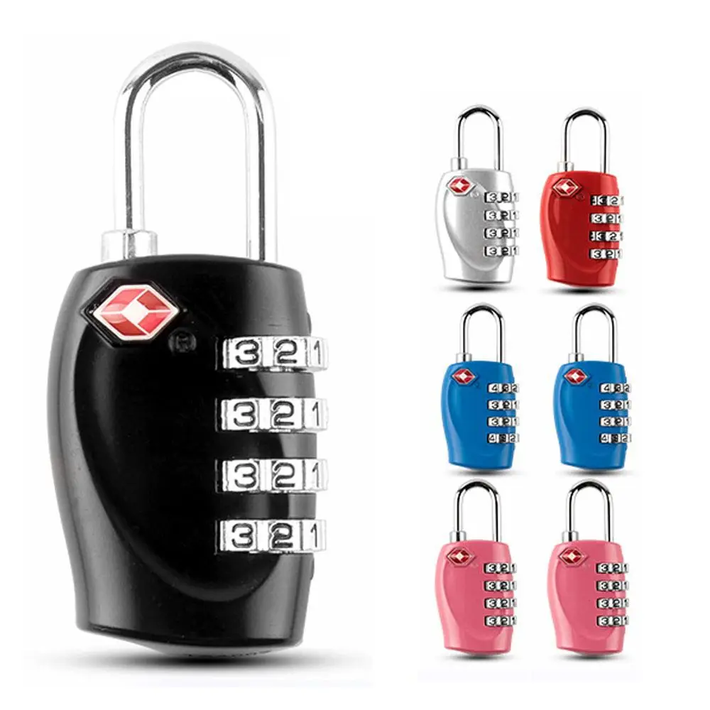 

Замок кодовый TSA из цинкового сплава с 4 цифрами, замок комбинированный с кодом для переноски чемодана, багажа, Противоугонный замок, Прочная Фурнитура