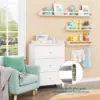24-Inch Children's Bedroom Wall Bookcase (Set of 4), White Floating Baby Bookcase, Large Wooden Wall Bookcase and Toy Organizer 5