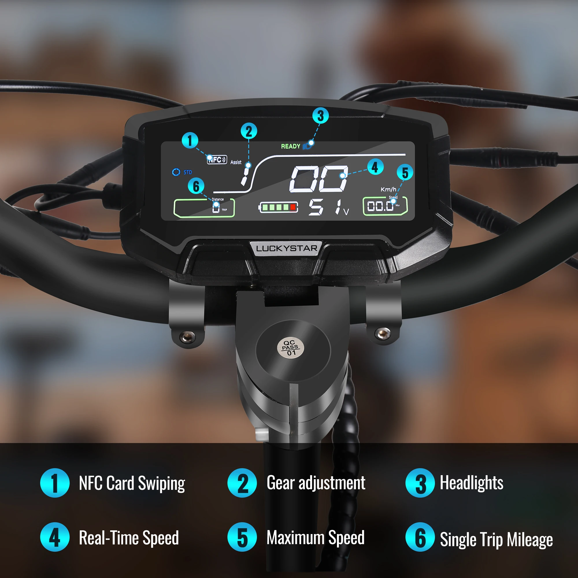 Electric Scooter Off-Road Dual Hub Motor 6000w Foldable 60V 38Ah 49MPH 43-49Miles Long Range