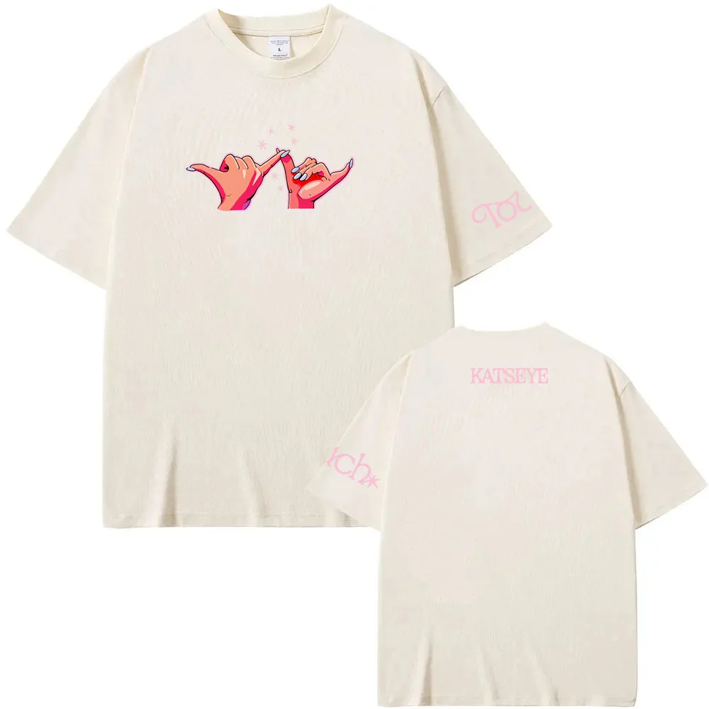 Katseye TOUCH HANDS TEE Graphic Printing Hip Hop Vintage Korean