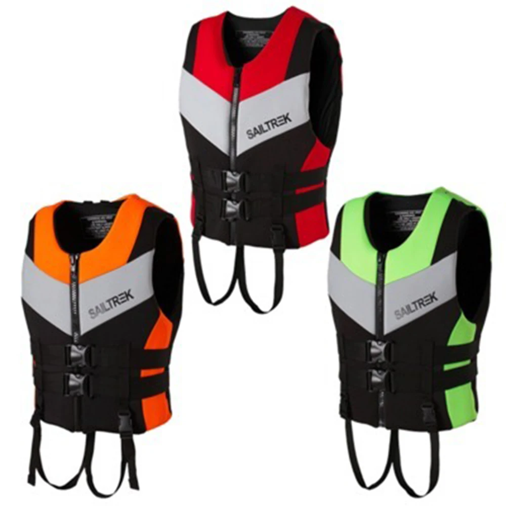 

New Adults Neoprene Life Jackets Water Sport Floating Vest Kayak Ski Buoyancy Aid Sailing Boating Water Entertainment Project