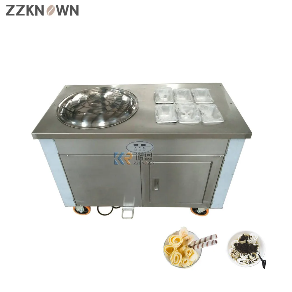 Fried Ice Cream Roll Machine Single Pan Fried Ice Cream Machine Thai Fry Ice  Roll Machine - AliExpress