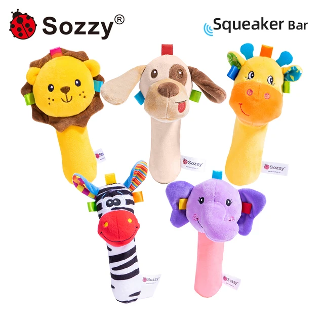 Sozzy – hochet à clochette pour bébé de 0 à 12 mois, en peluche, Animal  mignon, ensemble cadeau, jouet doux, nouveau-né, secoueur de mains -  AliExpress